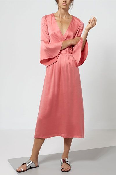 Silk-Satin Midi Dress from Intropia