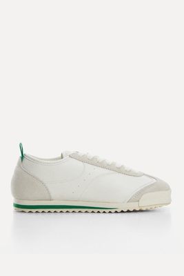 Leather Panel Sneakers from Mango
