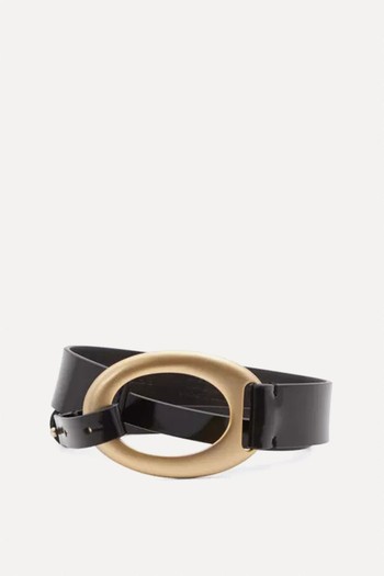 Ellis Asymmetric Patent Leather Belt from Reiss