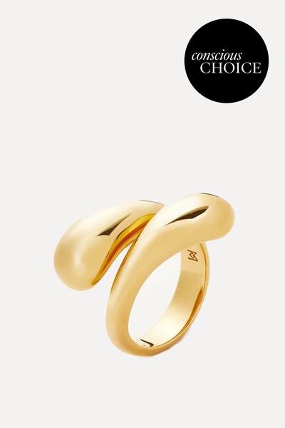 Savi Sculptural Crossover Ring from Missoma