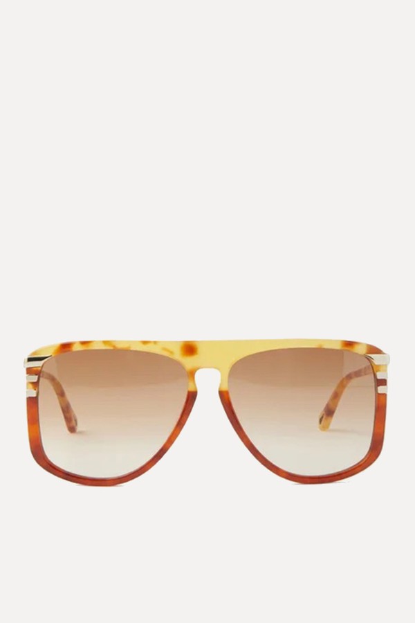 Flat-Top Acetate Sunglasses from Chloé