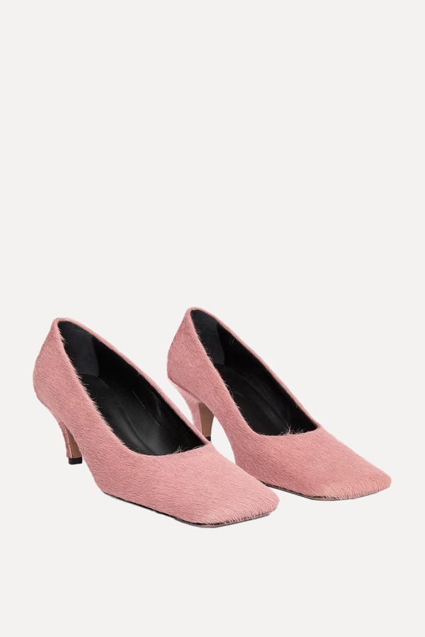 Pony-Hair Effect Leather Pumps from Arket