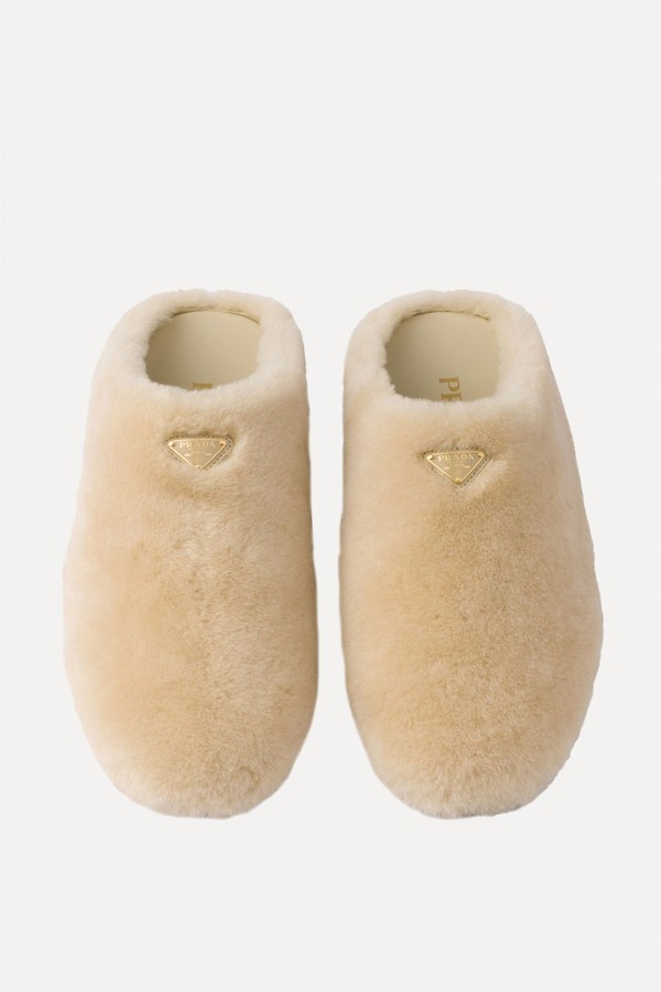 Shearling Mules from Prada