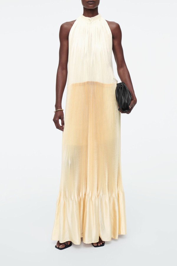 Plissé Halterneck Maxi Dress from COS