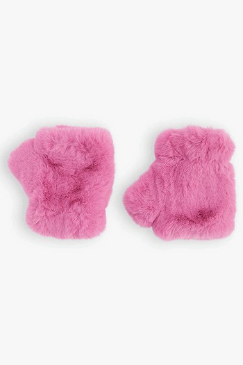 Tolly Fingerless Faux-Fur Gloves from Jakke