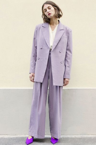 Lavender Double Breasted Blazer