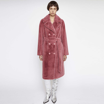 Faustine Old Rose Coat from Stand