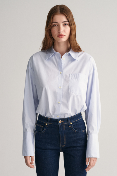 Oversized High Cuffs Poplin Shirt  from Gant