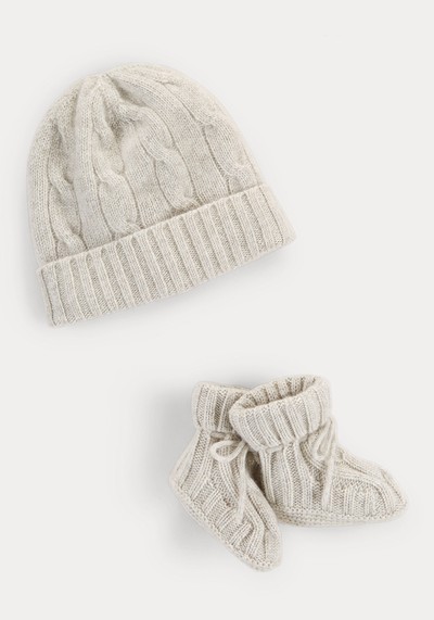 Cashmere Beanie & Bootie Set