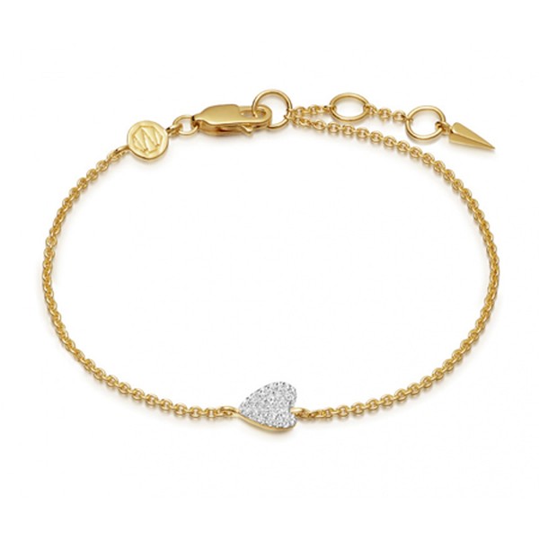 Folded Pave Heart Bracelet from Missoma