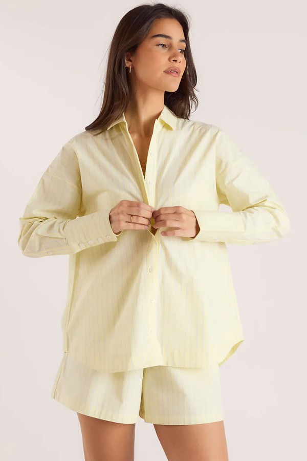 Oversized Striped Cotton Shirt