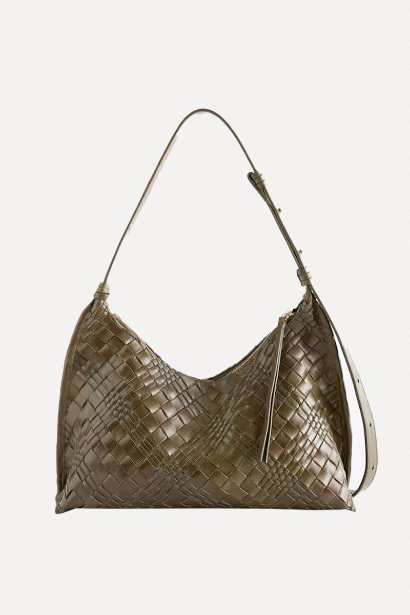 Interwoven Leather Crossbody Bag 
