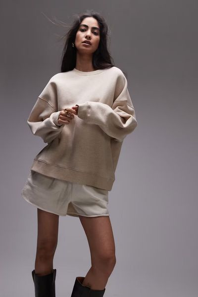 Premium Seam Detail Sweatshirt from Topshop