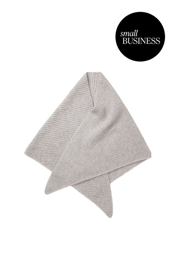 Triangle Knitted Cashmere Scarf from Kiltane