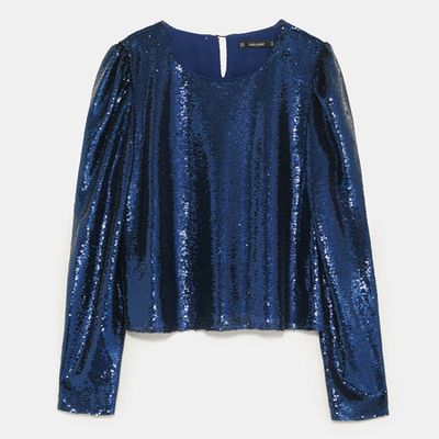 Top With Sequins from Zara