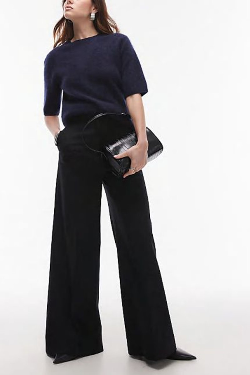 Wool Blend Tailored Wide Leg Trousers from & Other Stories