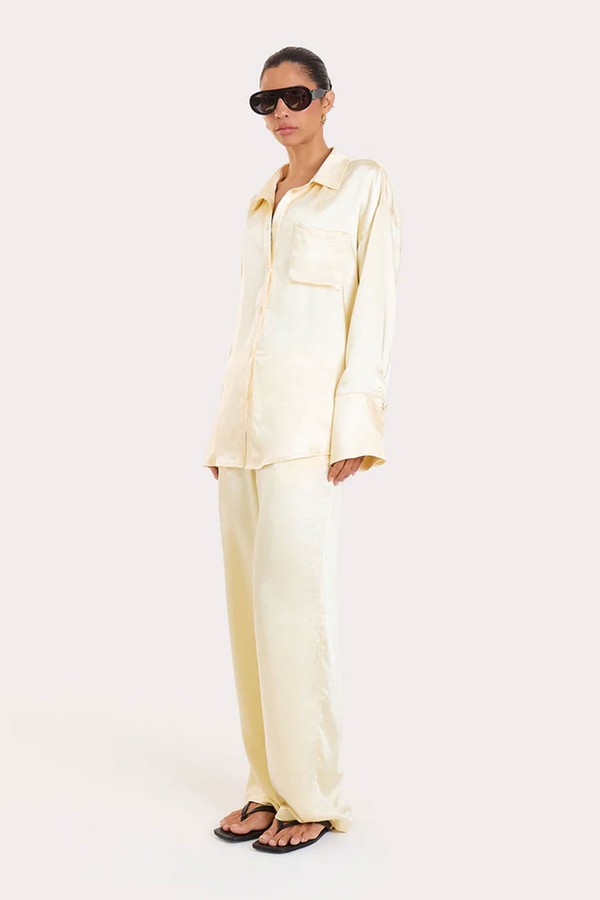Corbie Oversized Satin Shirt from 4th & Reckless