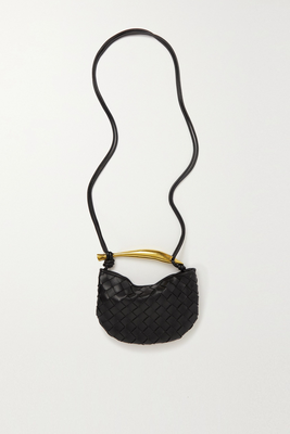 Sardine Embellished Intrecciato Leather Shoulder Bag from Bottega Veneta