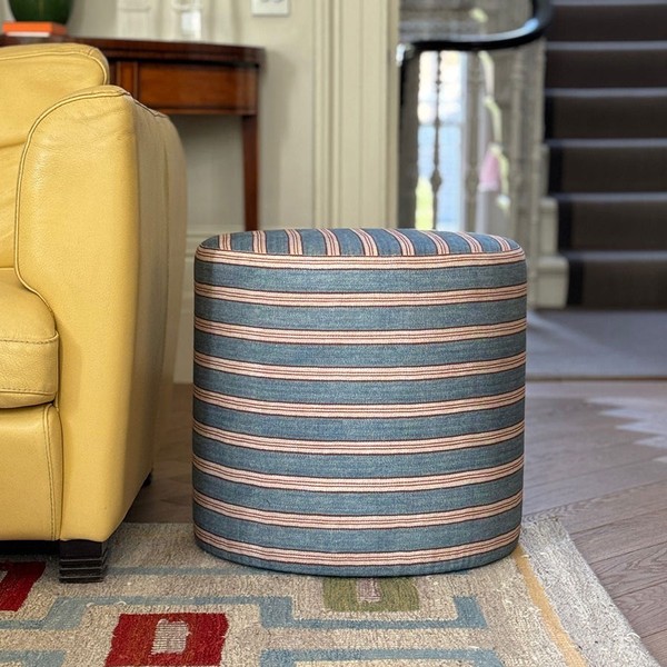 Tynemouth Ticking Pouffe from Village London 