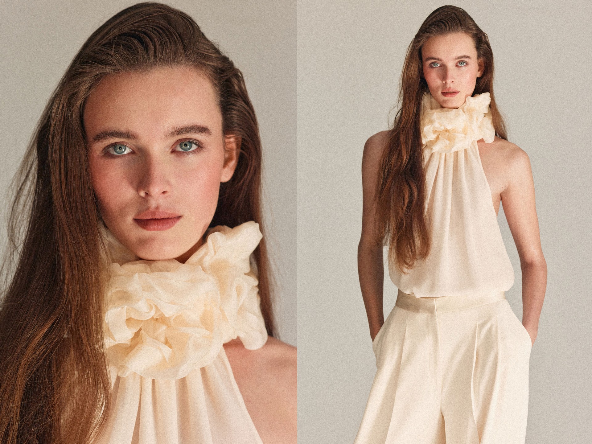 Halter Neck Floral Blouse