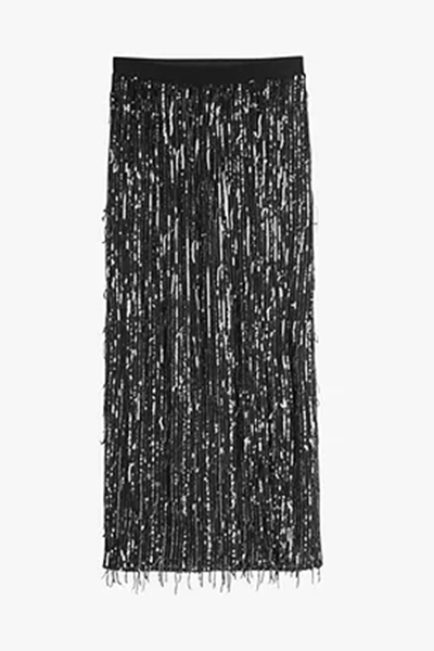 Naomi Sequin Maxi Skirt from hush