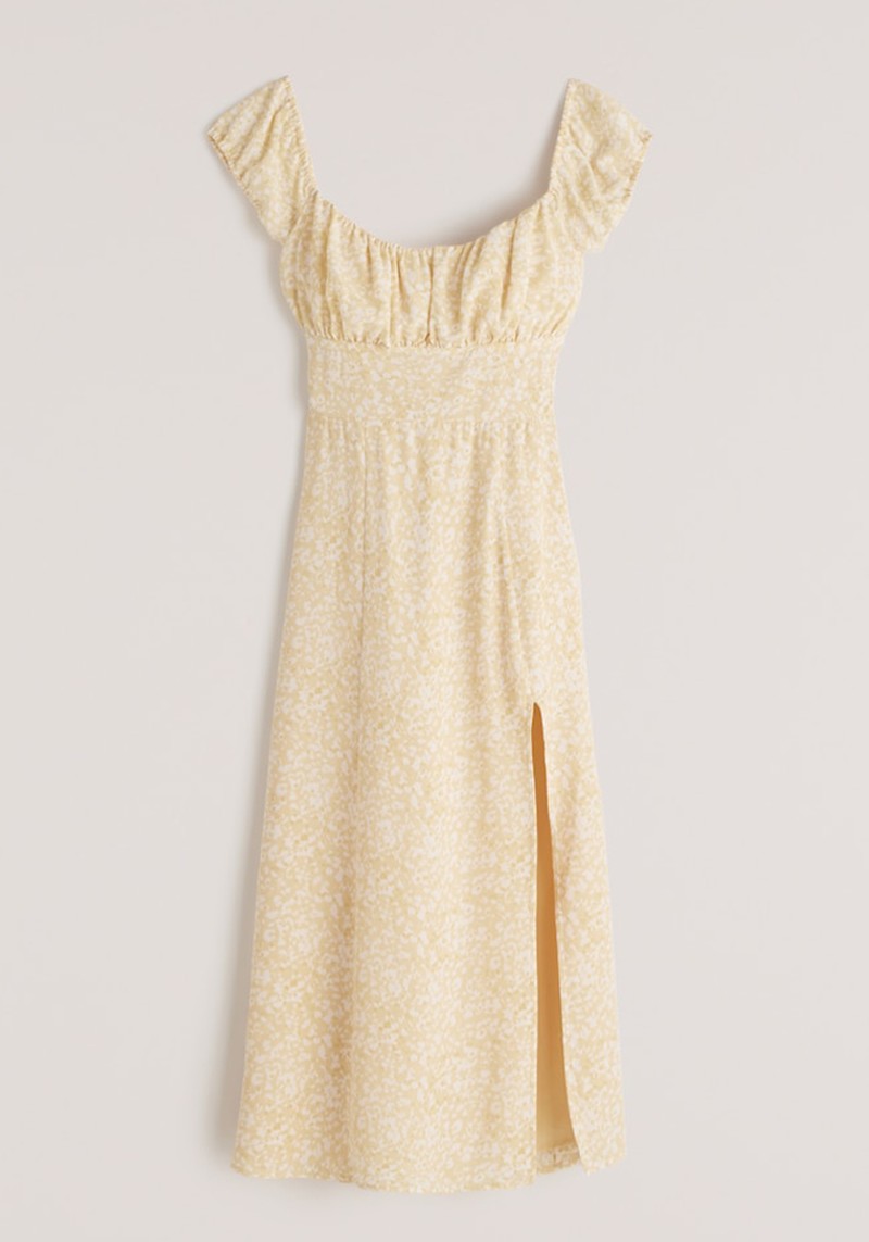Cap Sleeve Scoopneck Midi Dress