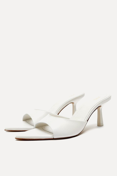 Leather Heeled Mules  from Zara 