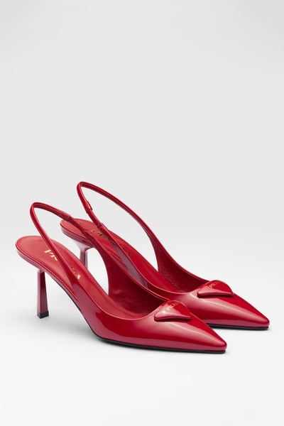 Patent Leather Slingback Pumps from Prada