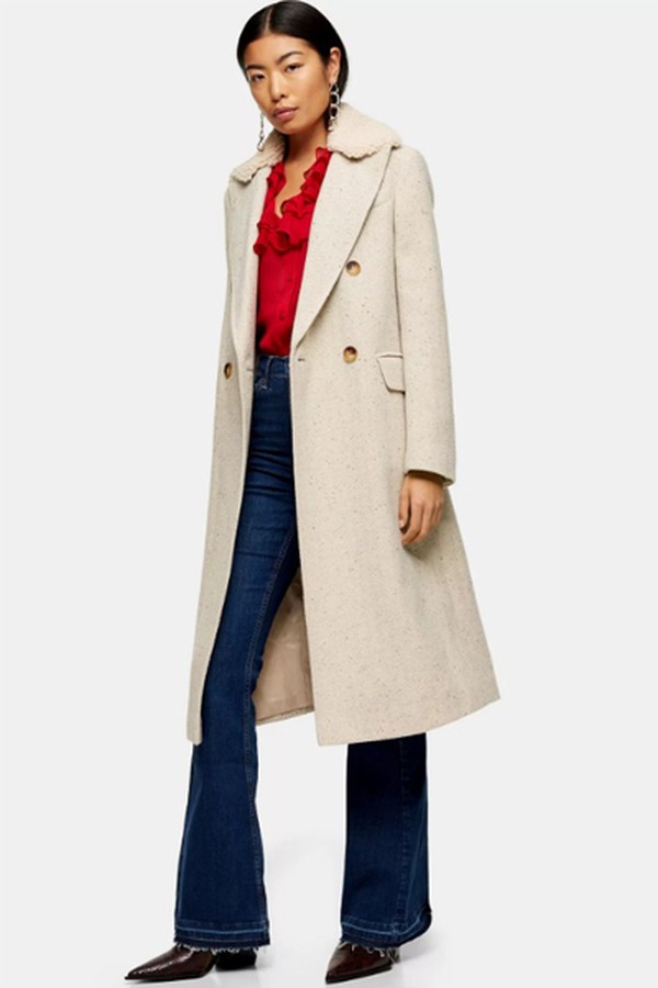 Oat Herringbone Coat