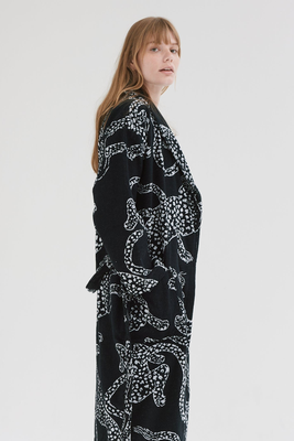The Jag Print Towel Robe from Desmond & Dempsey