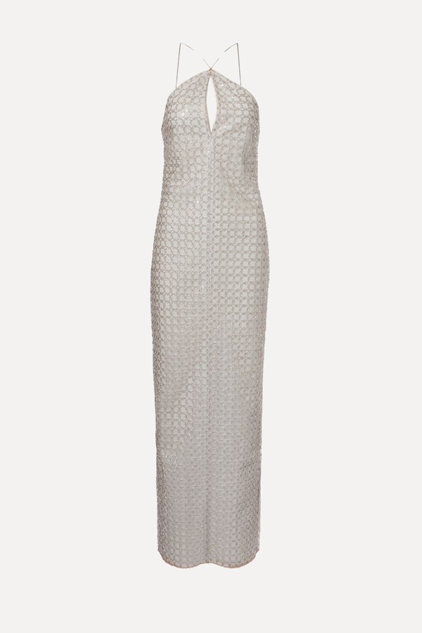 Sequined Halterneck Maxi Dress from Rotate