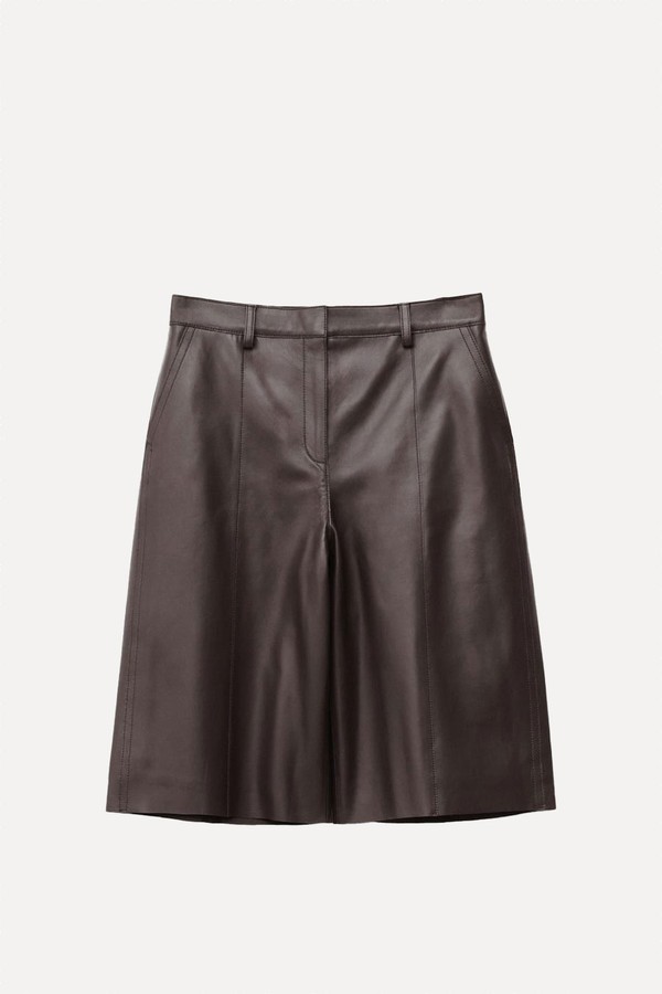 Nappa Leather Bermuda Shorts