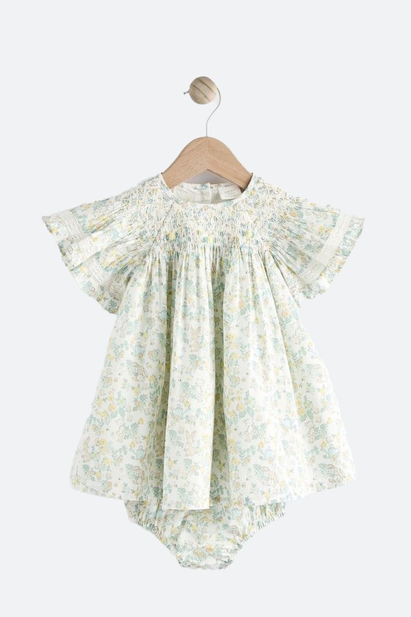 Ditsy Floral Woven Baby Dress & Knicker Set