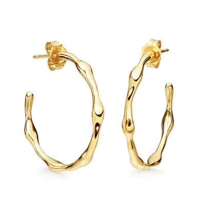 Gold Medium Molten Hoops from Missoma