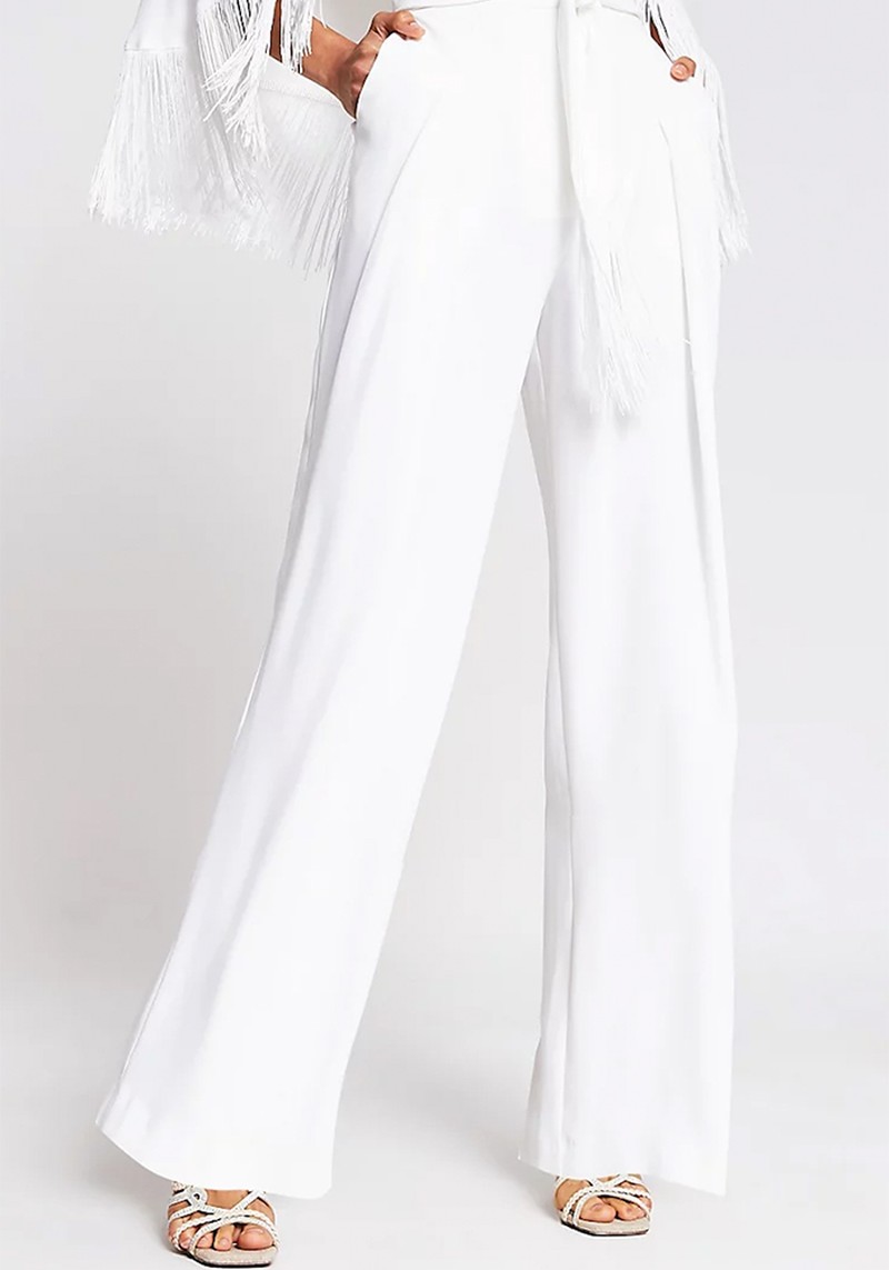 Tassle Tie Waist Wide Leg Trousers from River Island