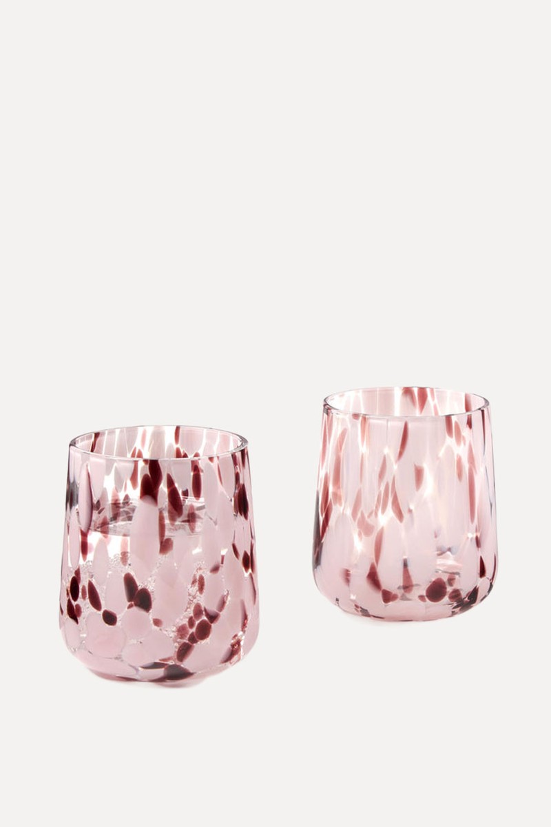 Set Of 4 Handmade Speckled Glass Tumblers from westwing