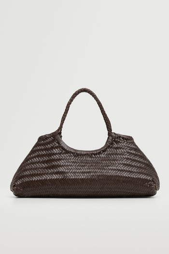 Braided Leather Bag from Mango