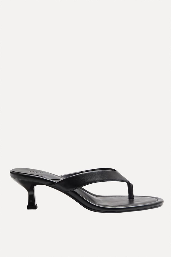 Kitten Heel Toe Post Sandals