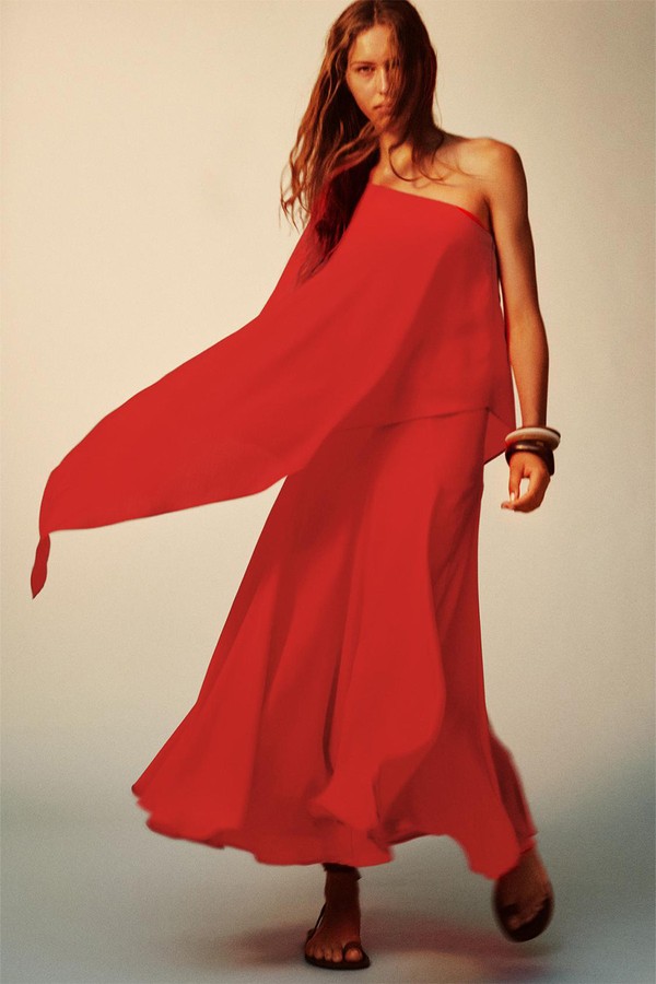 Asymmetric Flowing Cape