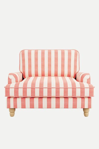 Beatrice Woven Striped Snuggle Chair from Dunelm