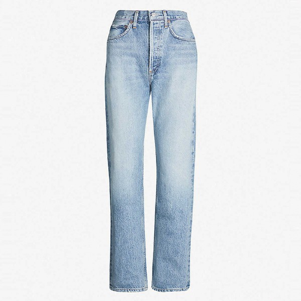 90s Mid-Rise Faded Straight-Leg Jeans from Agolde