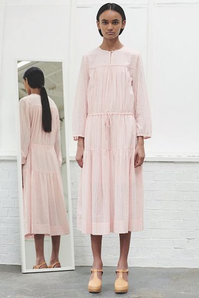 Maisie Pink Metallic Stripe Dress