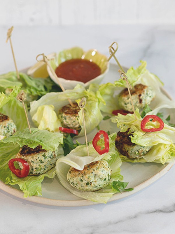 Chicken Patties With Iceberg Lettuce