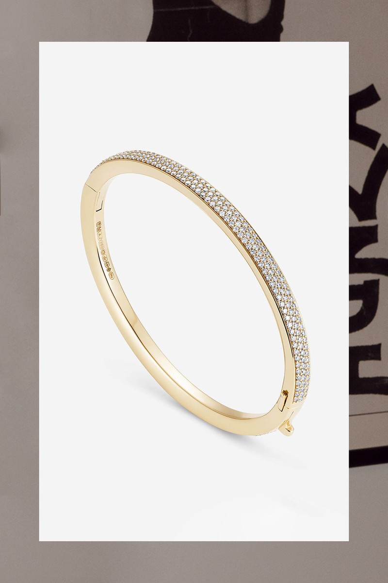 886 Pavé Bangle - 18ct Yellow Gold
