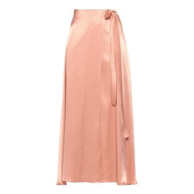 Crepe-Satin Maxi Wrap Skirt from Les Heroines