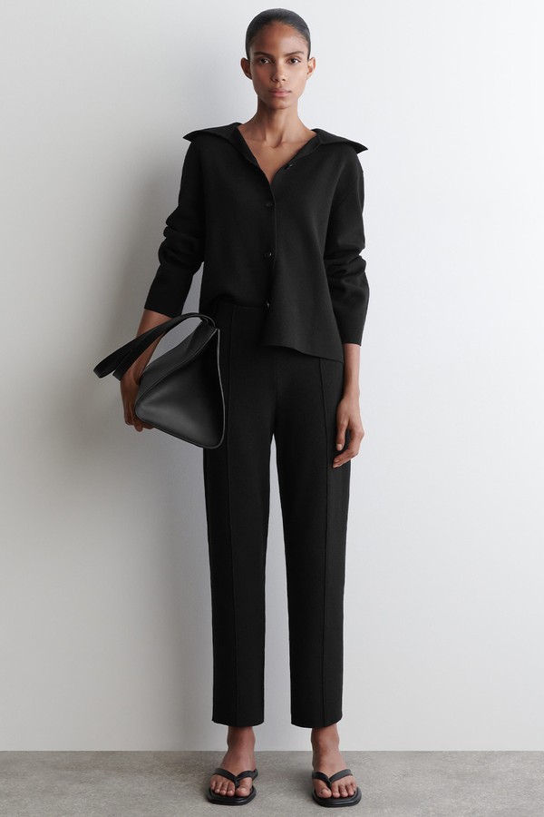 Knitted Straight-Leg Trousers