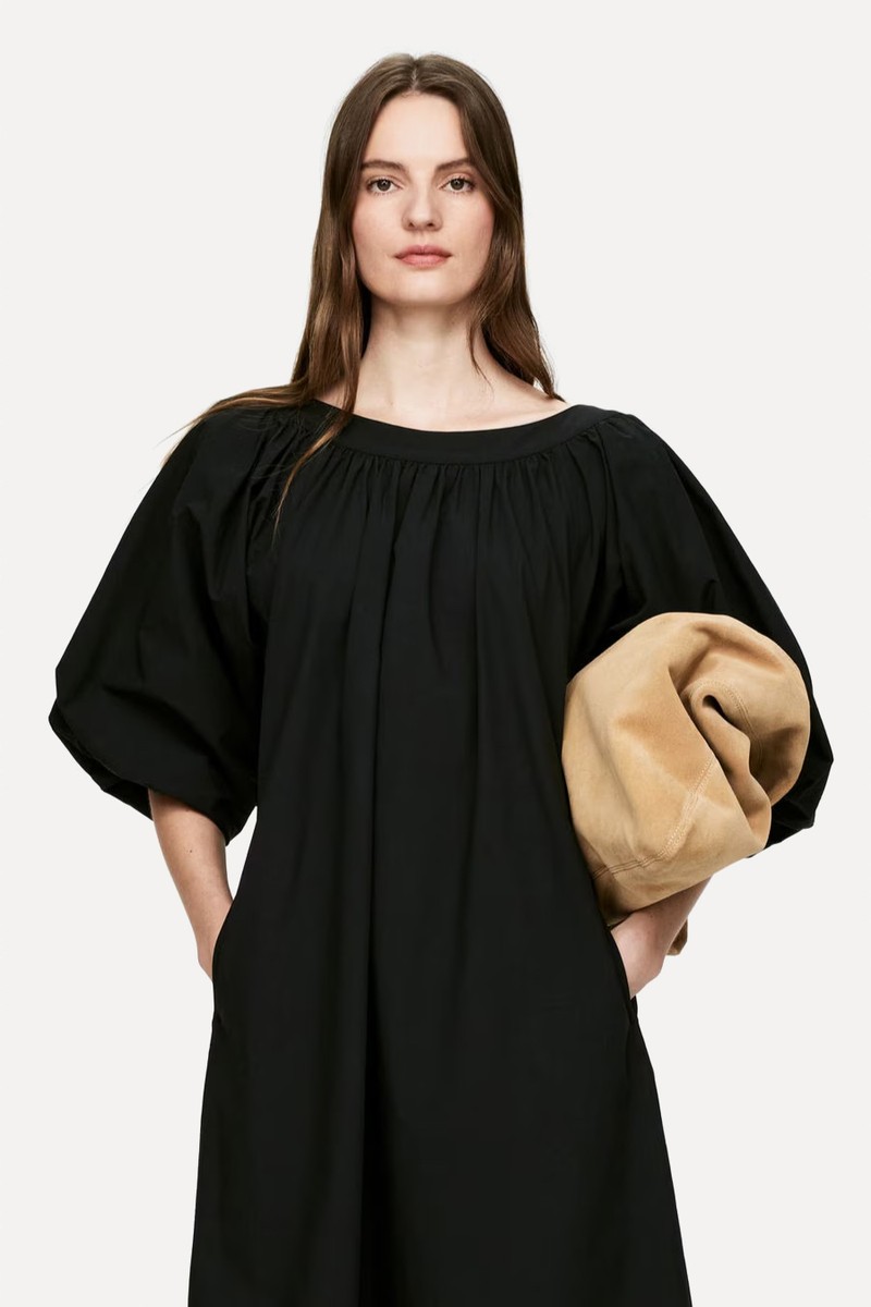 Balloon-Sleeve Dress