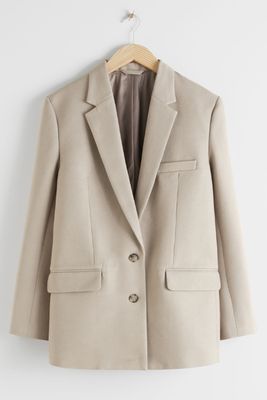 Tailored Single Breasted Cotton Blazer from & Other Stories