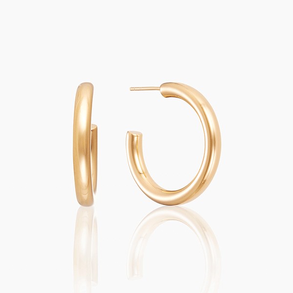 Gold Chunky Hoops Yellow Gold Vermeil