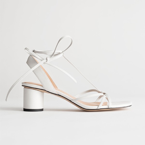 Square Toe Lace Up Heeled Sandals from & Other Stories